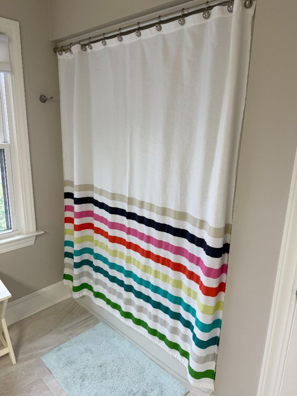 Kate Spade New York Candy Stripe shower curtain